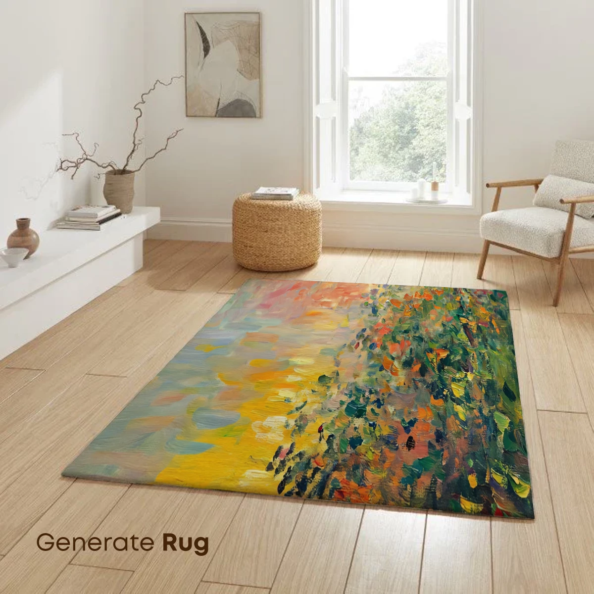 Impressionist River Glow: Autumn's Palette - Image 6