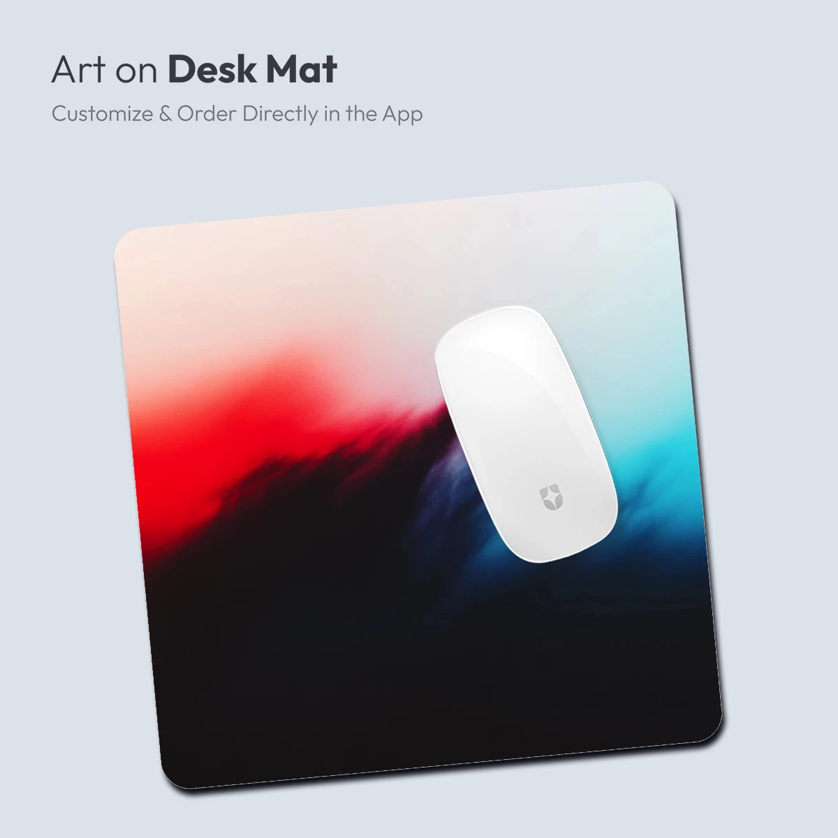 Blurred Dawn: Red and Blue Abstract Fusion - Image 4