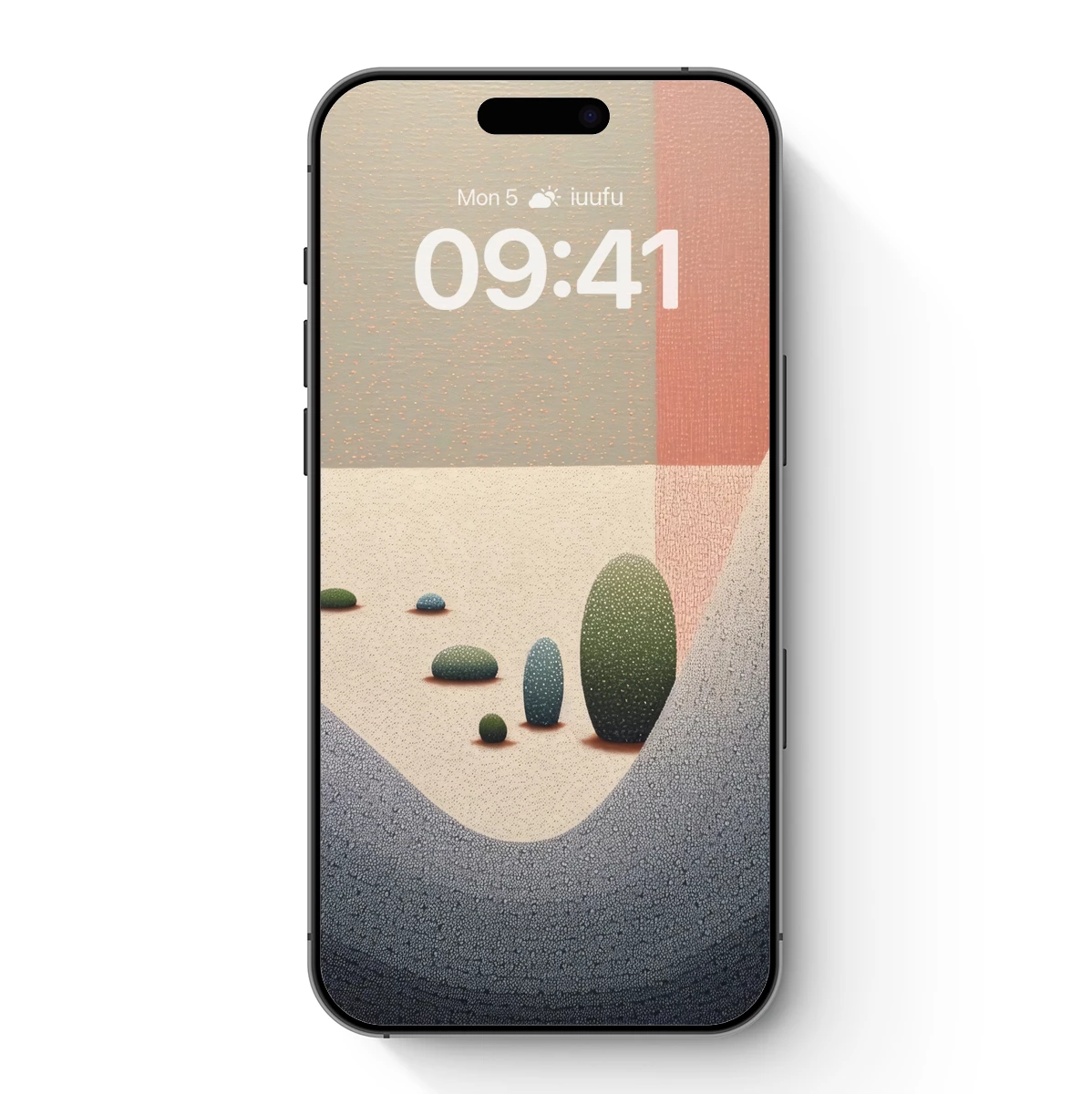 Desert Solitude: Cacti in Abstract Sands