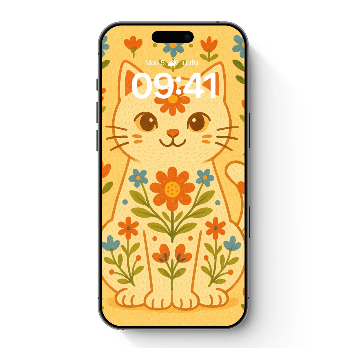 Floral Feline Fantasy: Whimsical Cat in Bloom