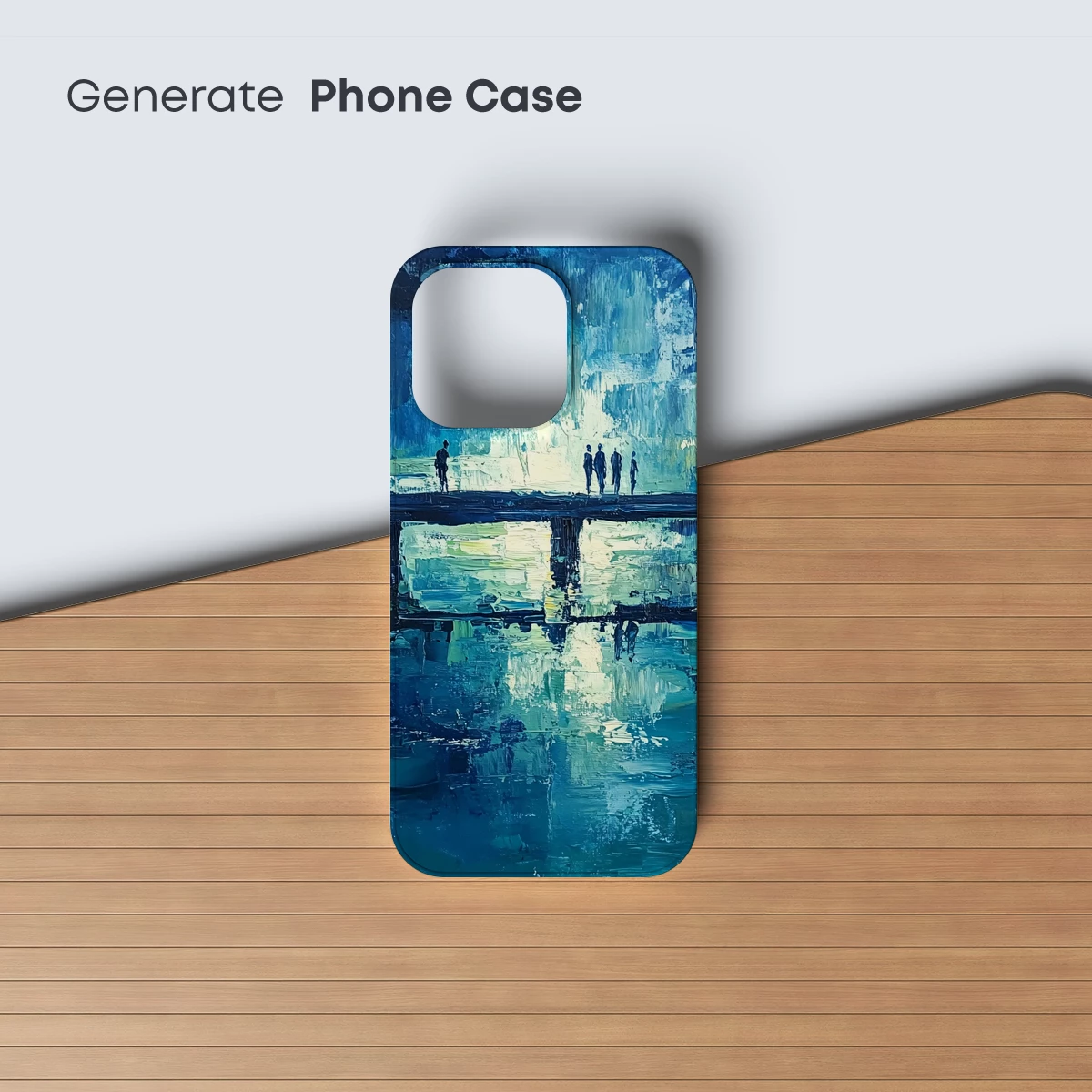 Bridge of Solitude: Blue Twilight Reflections - Image 3