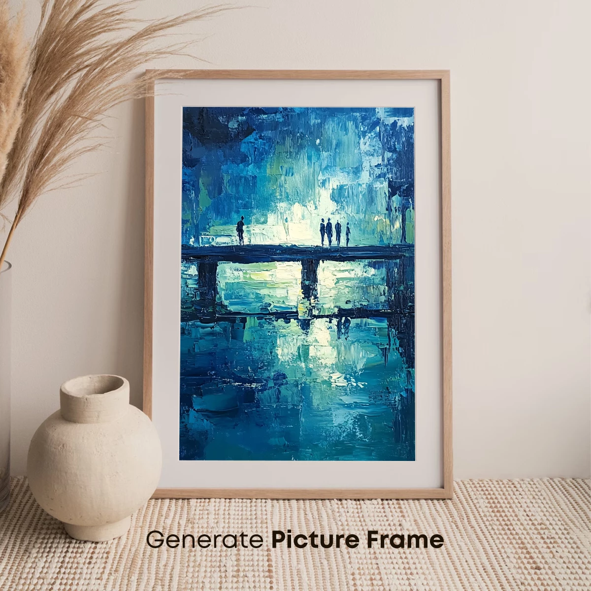 Bridge of Solitude: Blue Twilight Reflections - Image 7