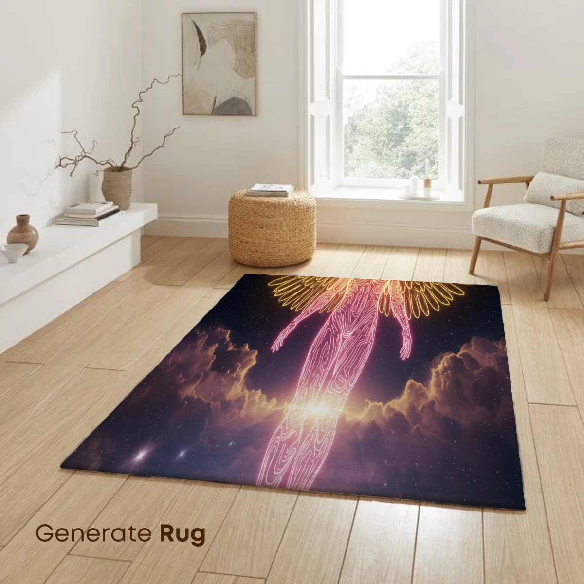 Celestial Guardian: Neon Angel Over Earth - Image 6