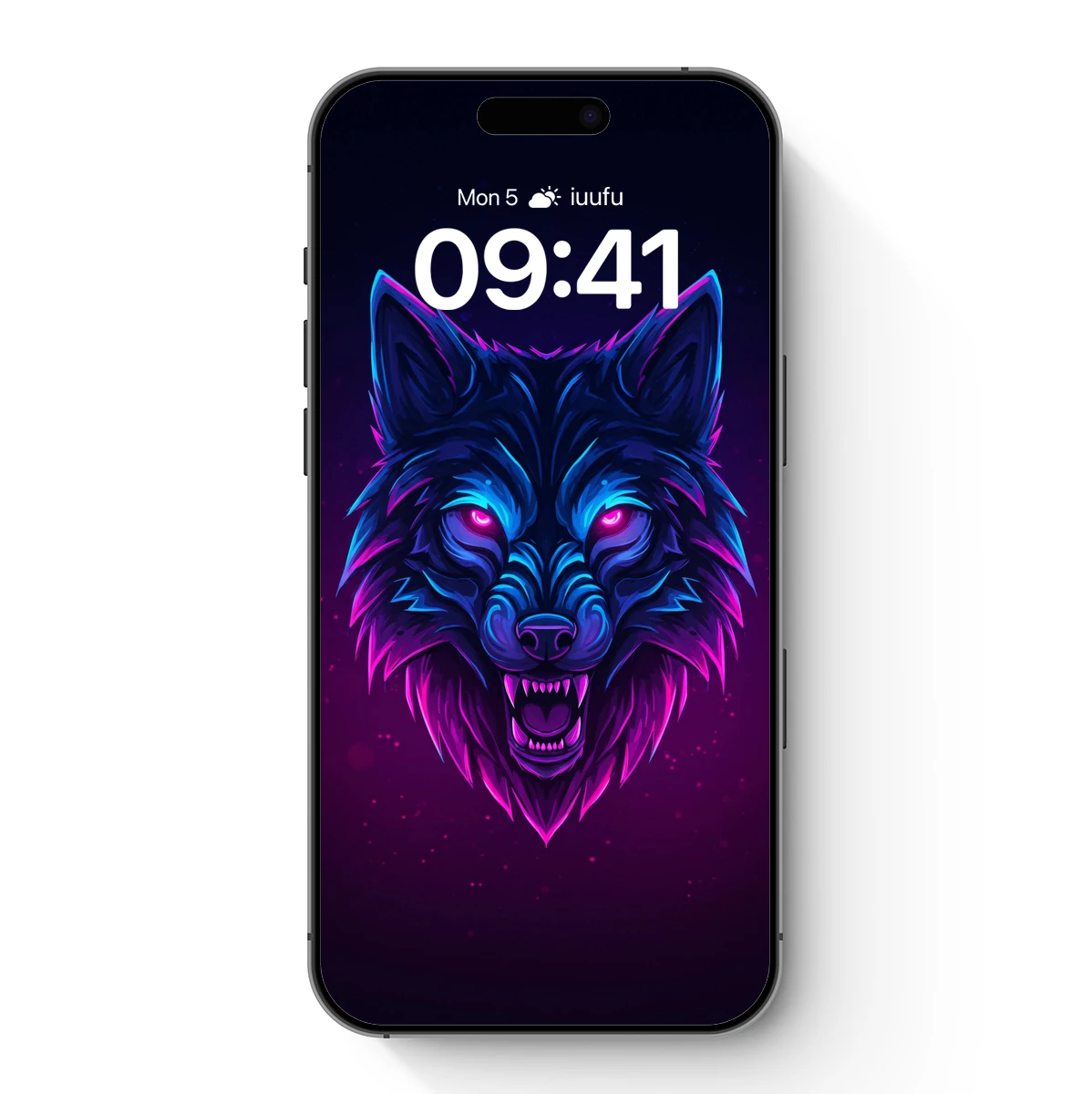 Neon Wolf: Electric Glow in the Dark Forest Neon Wolf: Electric Glow in the Dark Forest