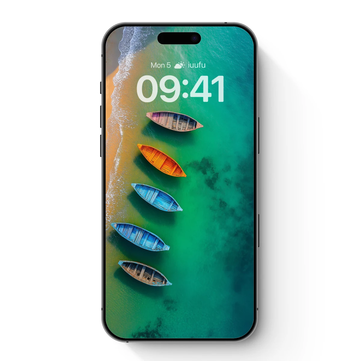 Colorful Canoes on Turquoise Shores Colorful Canoes on Turquoise Shores