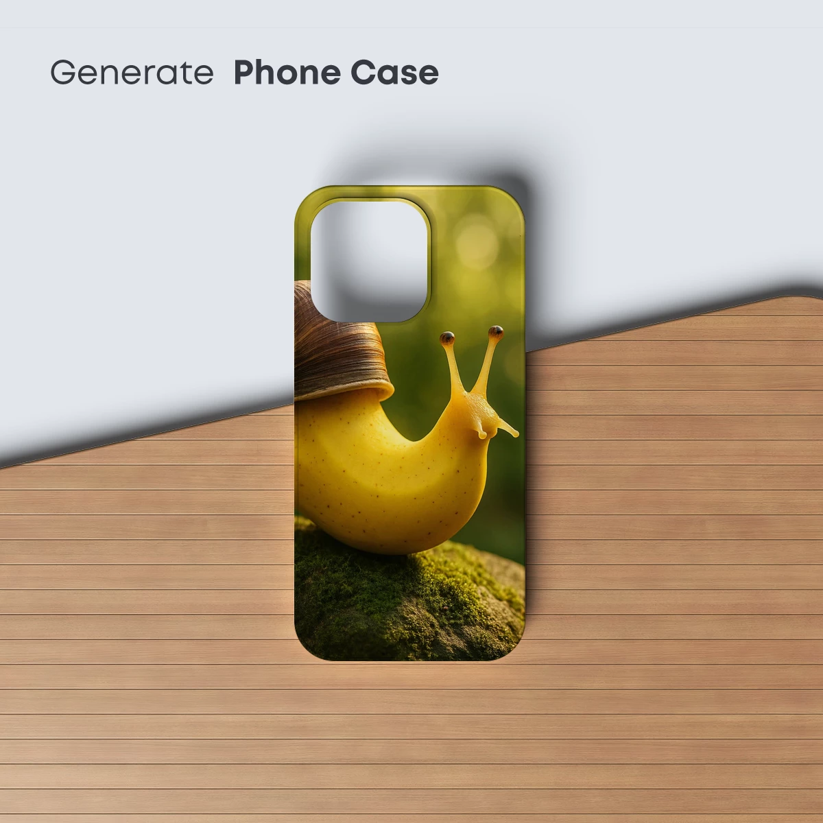 Golden Snail on Mossy Rock: Nature's Whimsical Wonder - Image 3