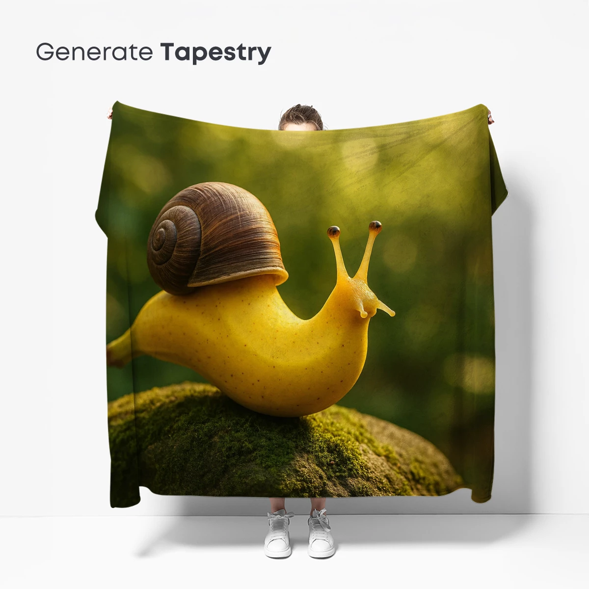 Golden Snail on Mossy Rock: Nature's Whimsical Wonder - Image 5