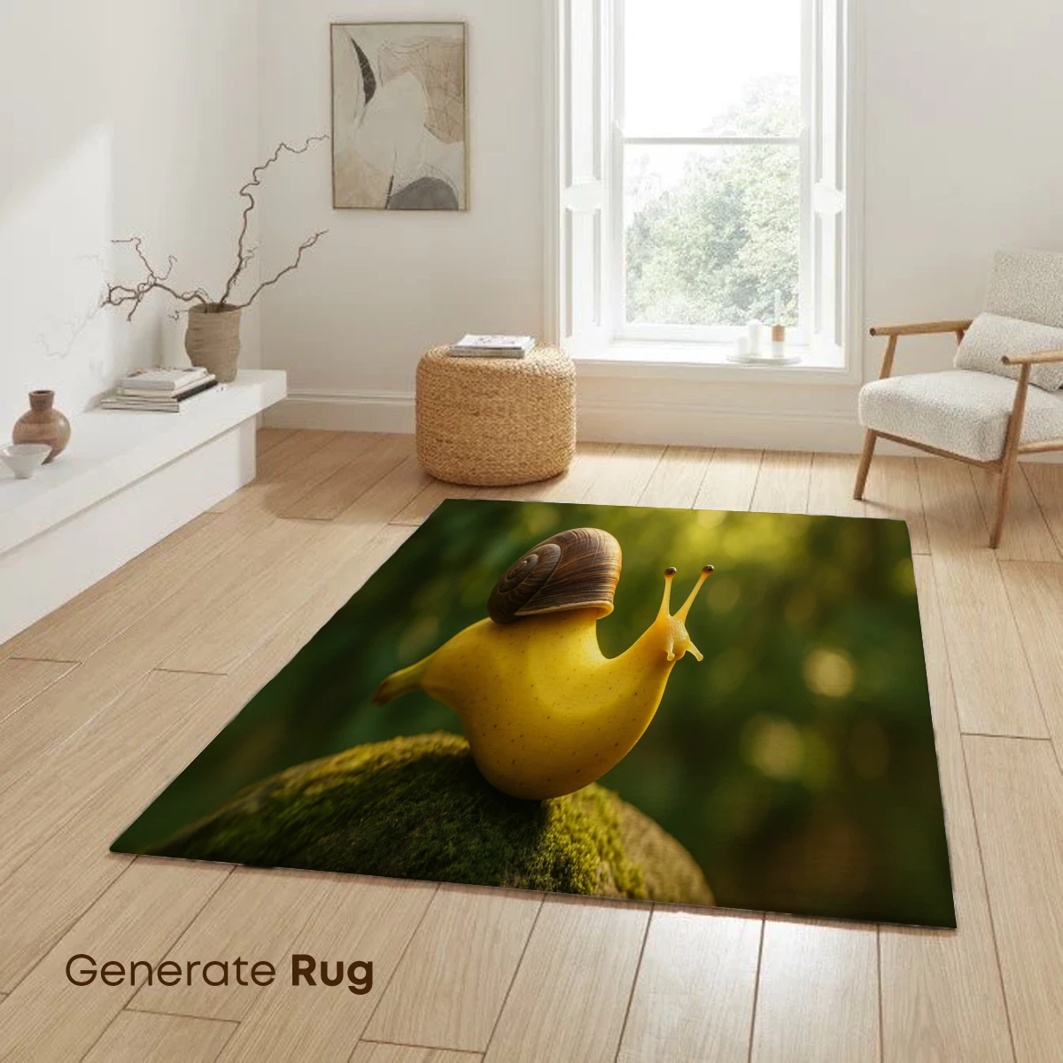 Golden Snail on Mossy Rock: Nature's Whimsical Wonder - Image 6