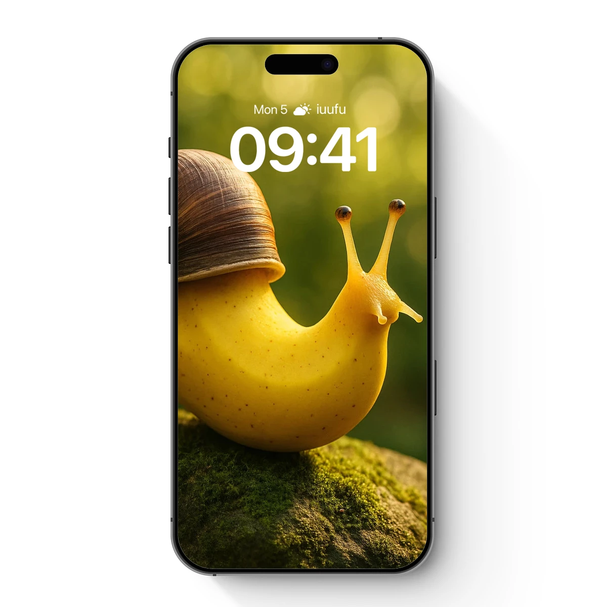 Golden Snail on Mossy Rock: Nature’s Whimsical Wonder Golden Snail on Mossy Rock: Nature's Whimsical Wonder