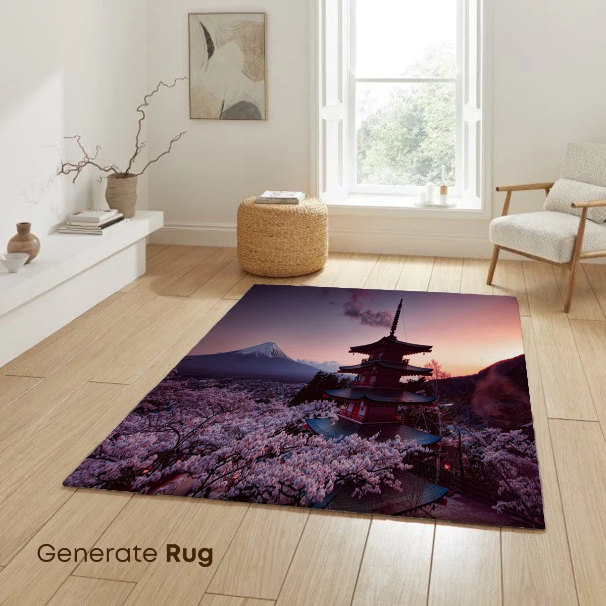 Cherry Blossoms at Dawn: A Pagoda's Serene Elegance - Image 6