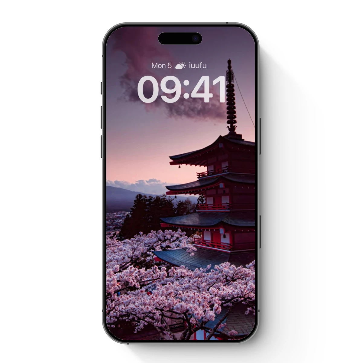 Cherry Blossoms at Dawn: A Pagoda's Serene Elegance