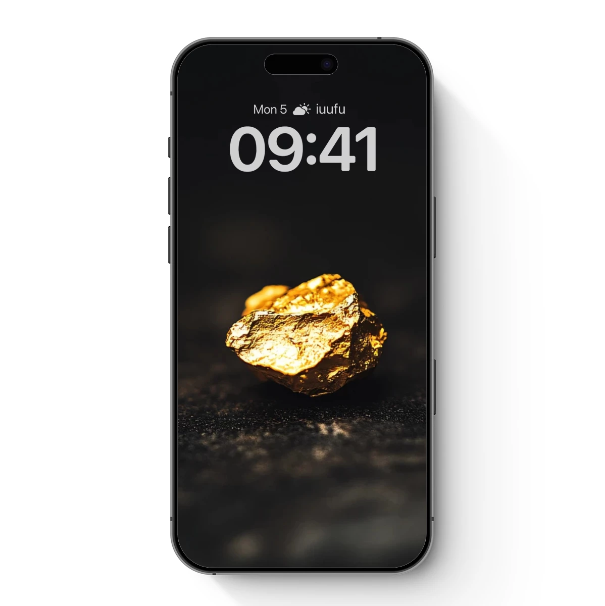 Golden Nugget on Dark Canvas