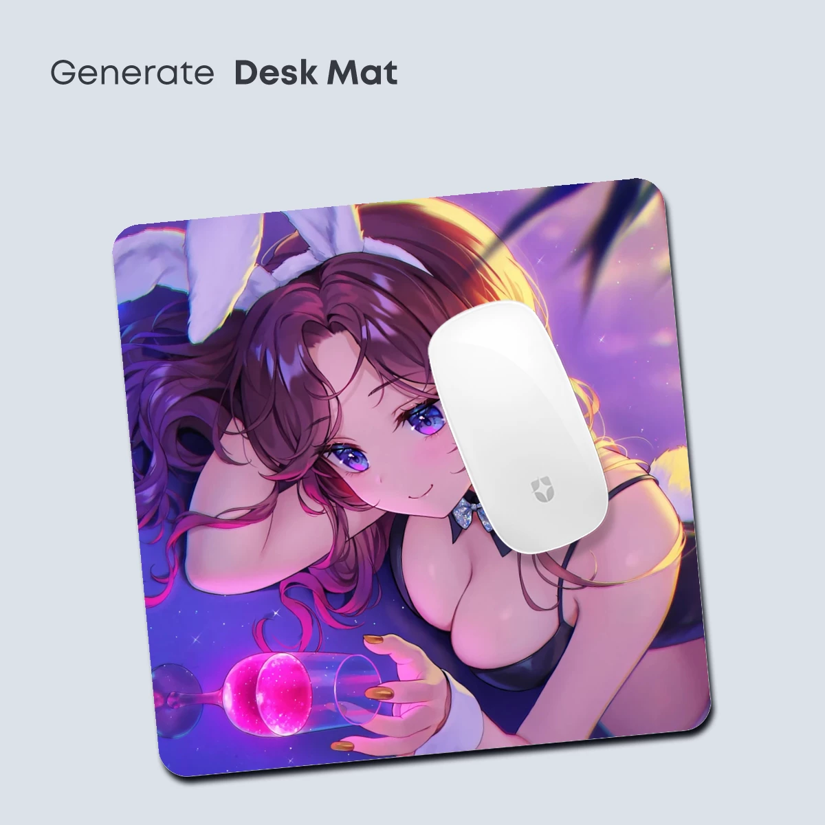 Enchanted Bunny Girl in Neon Fantasy - Image 4