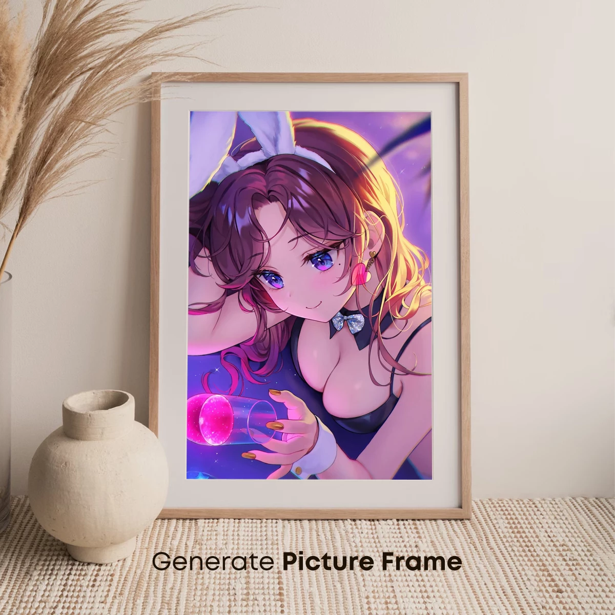 Enchanted Bunny Girl in Neon Fantasy - Image 7