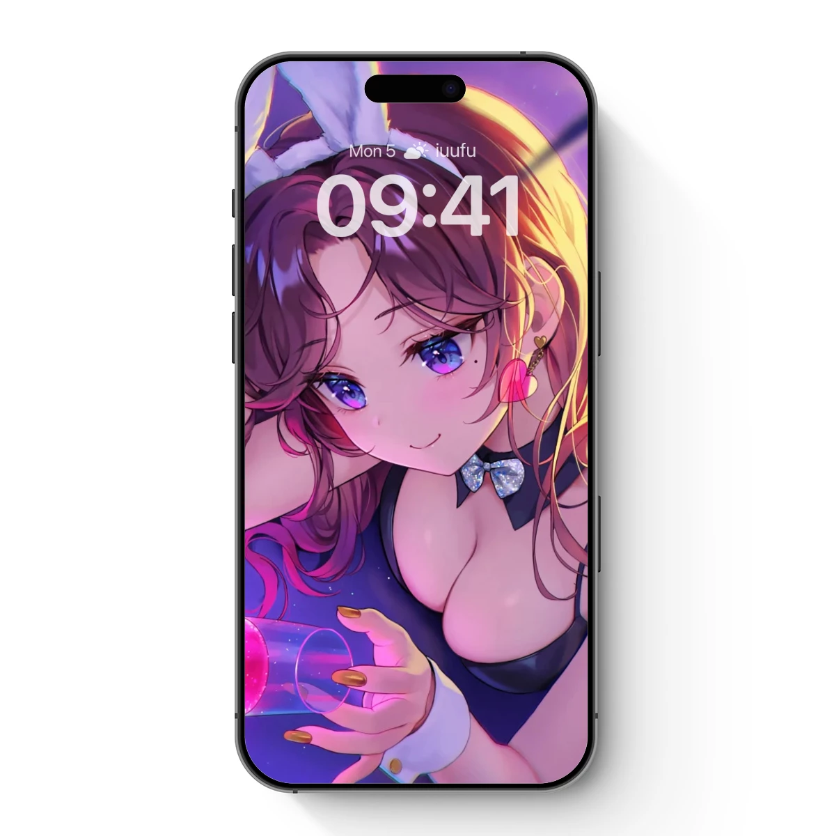 Enchanted Bunny Girl in Neon Fantasy