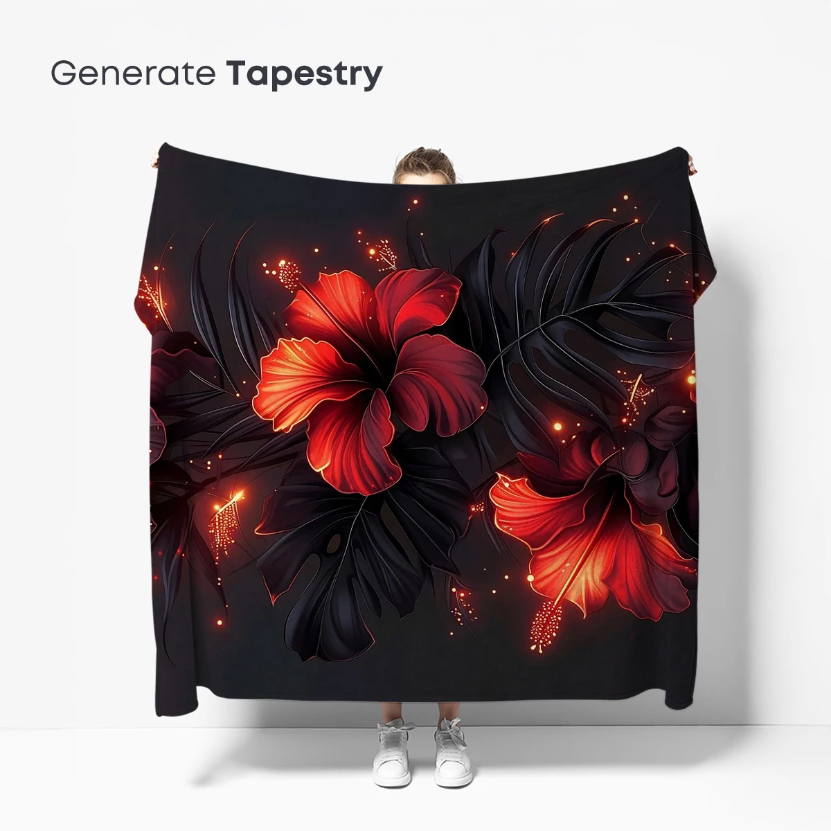 Glowing Hibiscus: Dark Elegance in Bloom - Image 5