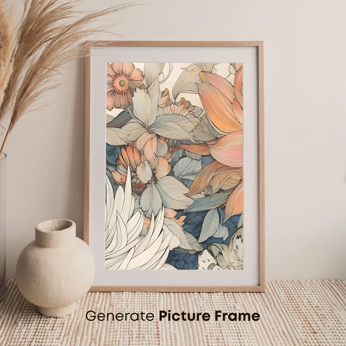 Ethereal Floral Symphony: A Botanical Ballet in Pastel Hues - Image 7
