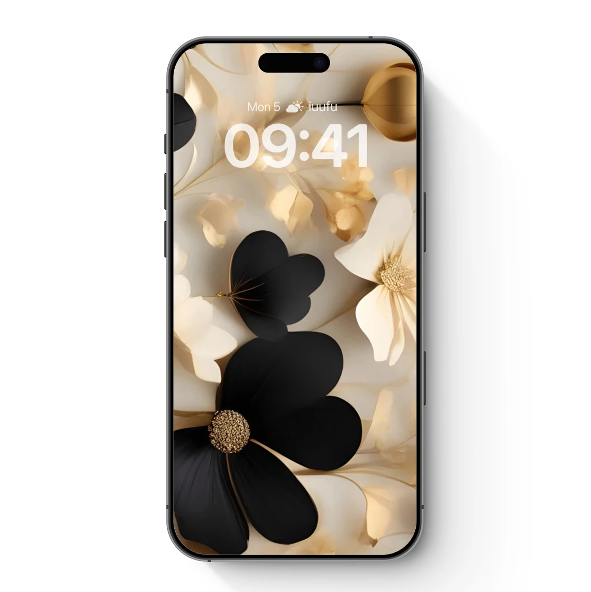 Elegant Black & Gold Floral Symphony Elegant Black & Gold Floral Symphony