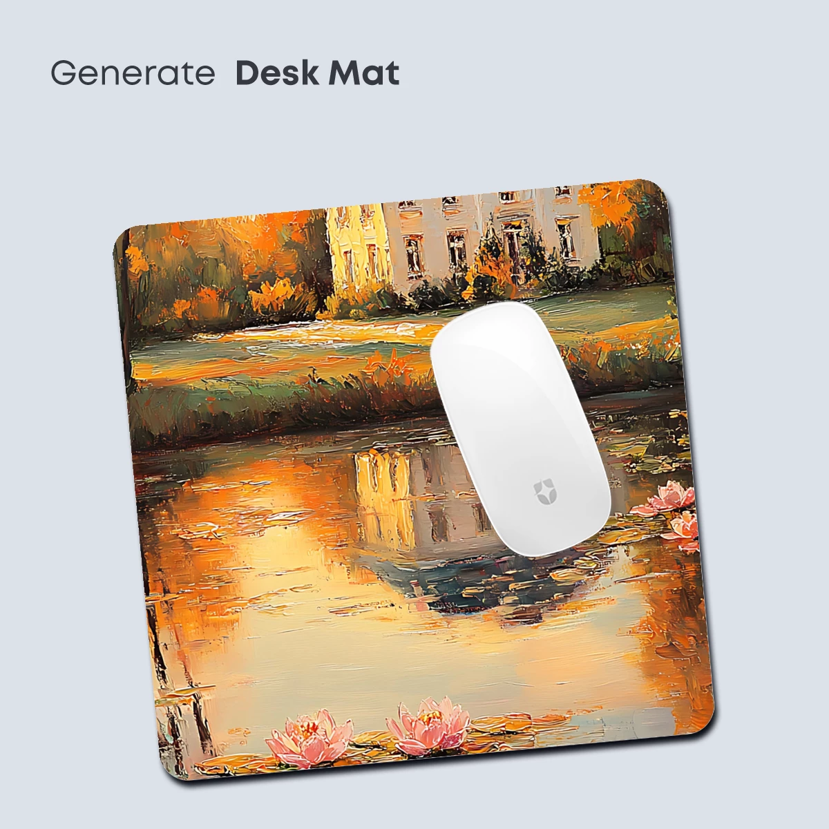 Autumnal Reflections: Serene House by the Pond - Image 4