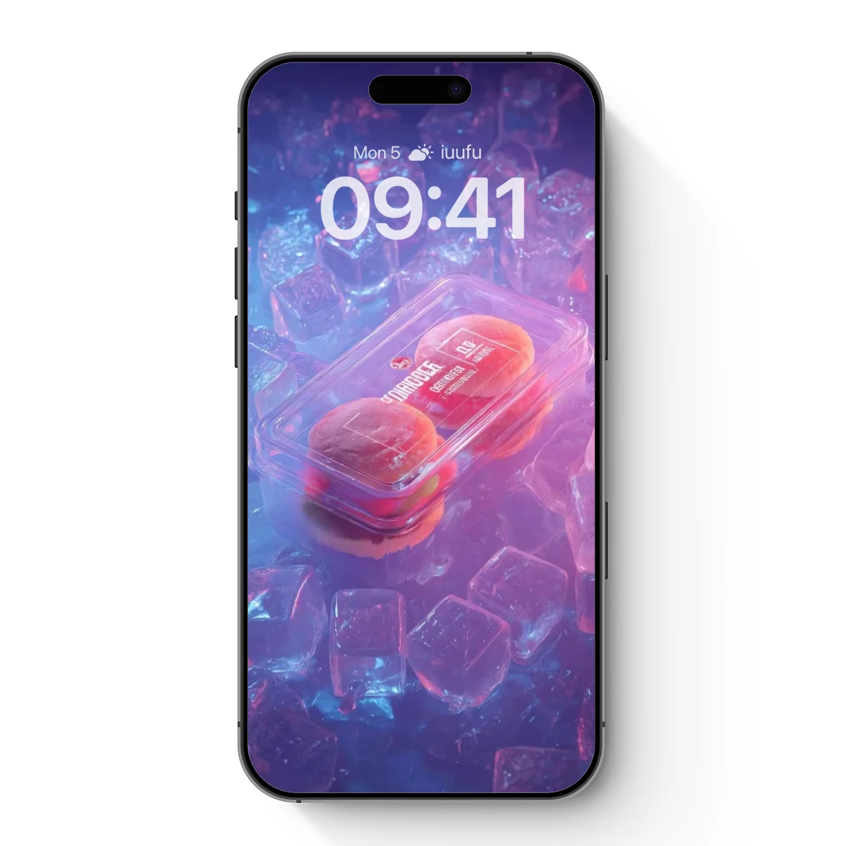 Futuristic Earbuds Entombed in Crystal Ice