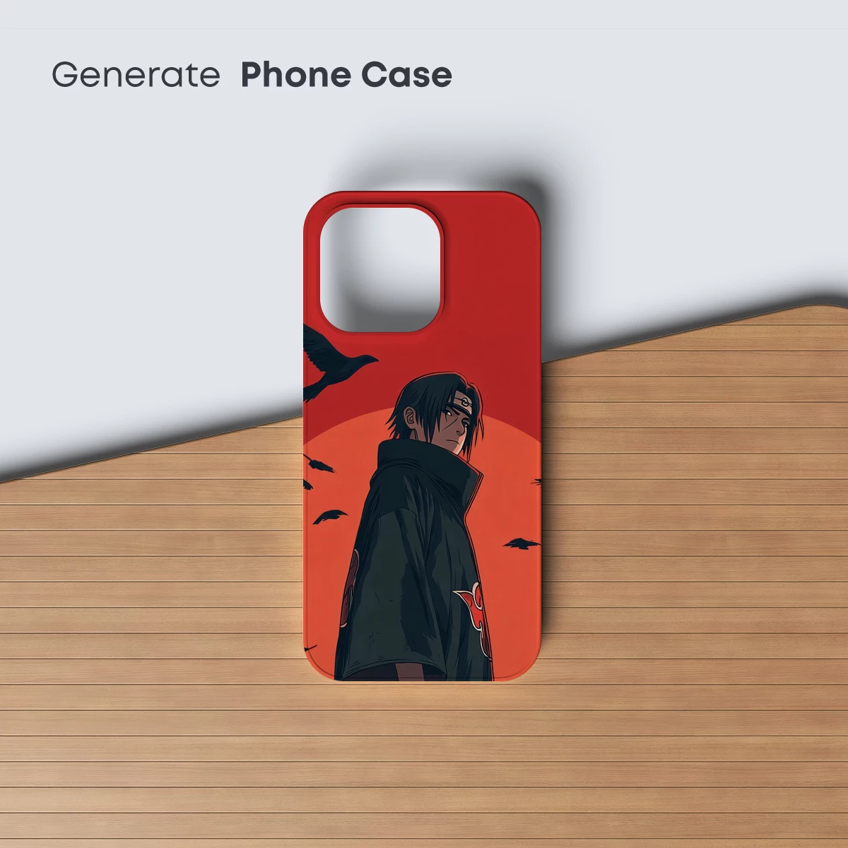 Eternal Twilight: Crow Guardian in Crimson Sunset - Image 3