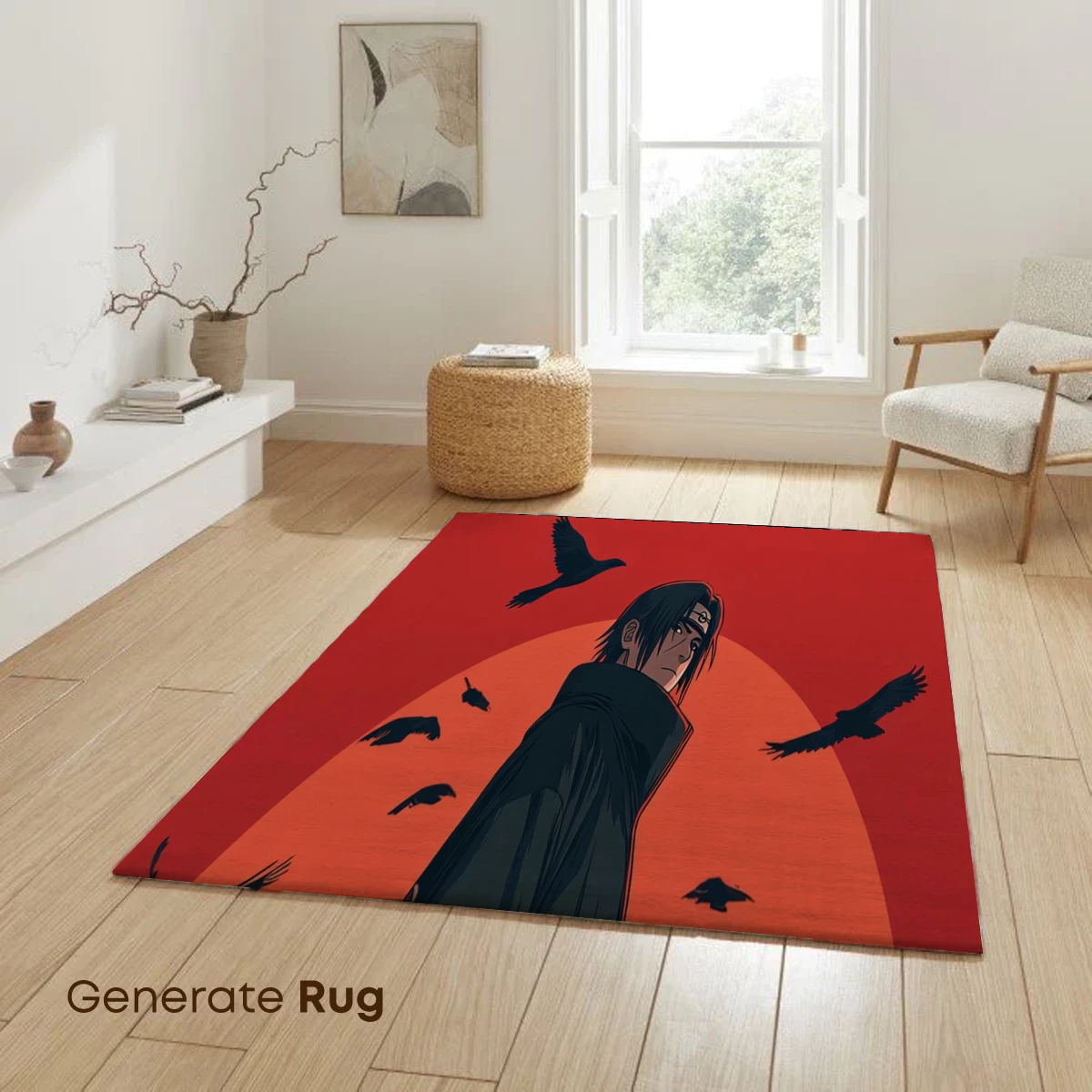 Eternal Twilight: Crow Guardian in Crimson Sunset - Image 6