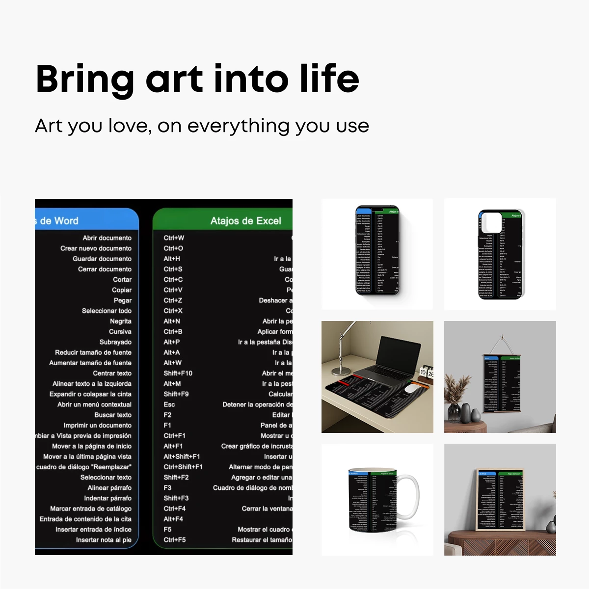 Digital Shortcut Symphony: A Colorful Keyboard Command Canvas - Image 2