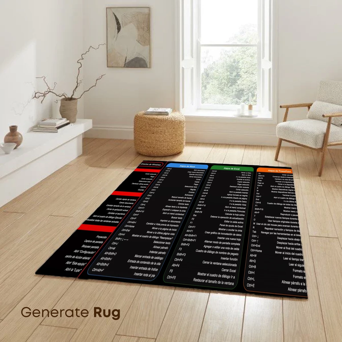 Digital Shortcut Symphony: A Colorful Keyboard Command Canvas - Image 6