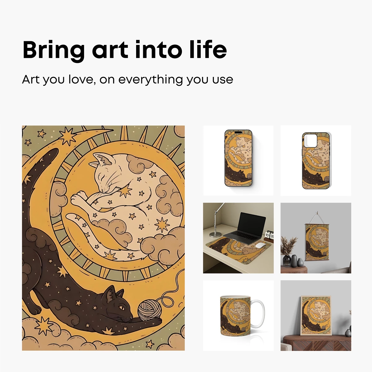 Dreaming Cats in Celestial Harmony - Image 2