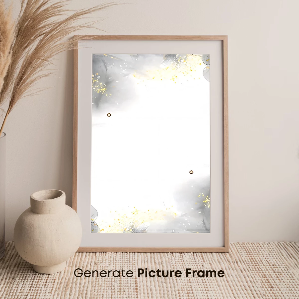 Ethereal Ink Dance: Golden Flecks in Monochrome Flow - Image 7