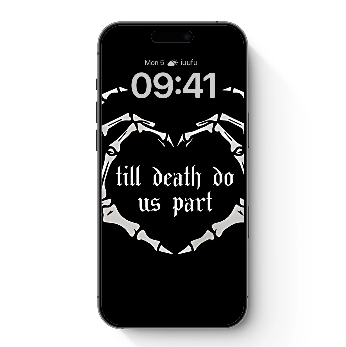 Eternal Love: Gothic Skeleton Hands Heart