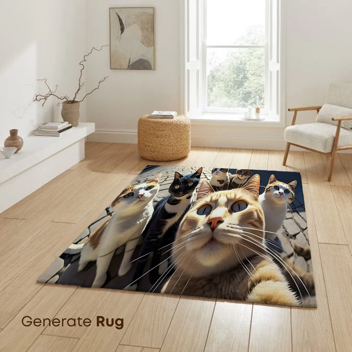 Feline Selfie Squad: Quirky Cats in Urban Charm - Image 6