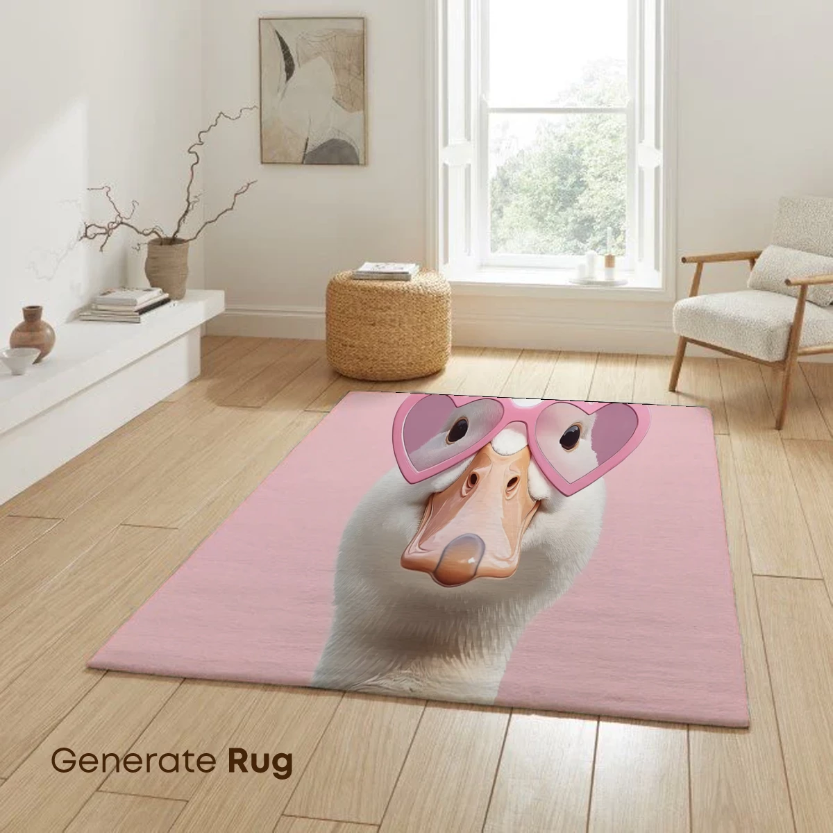 Duck in Heart-Shaped Glasses: Quirky Charm - Image 6