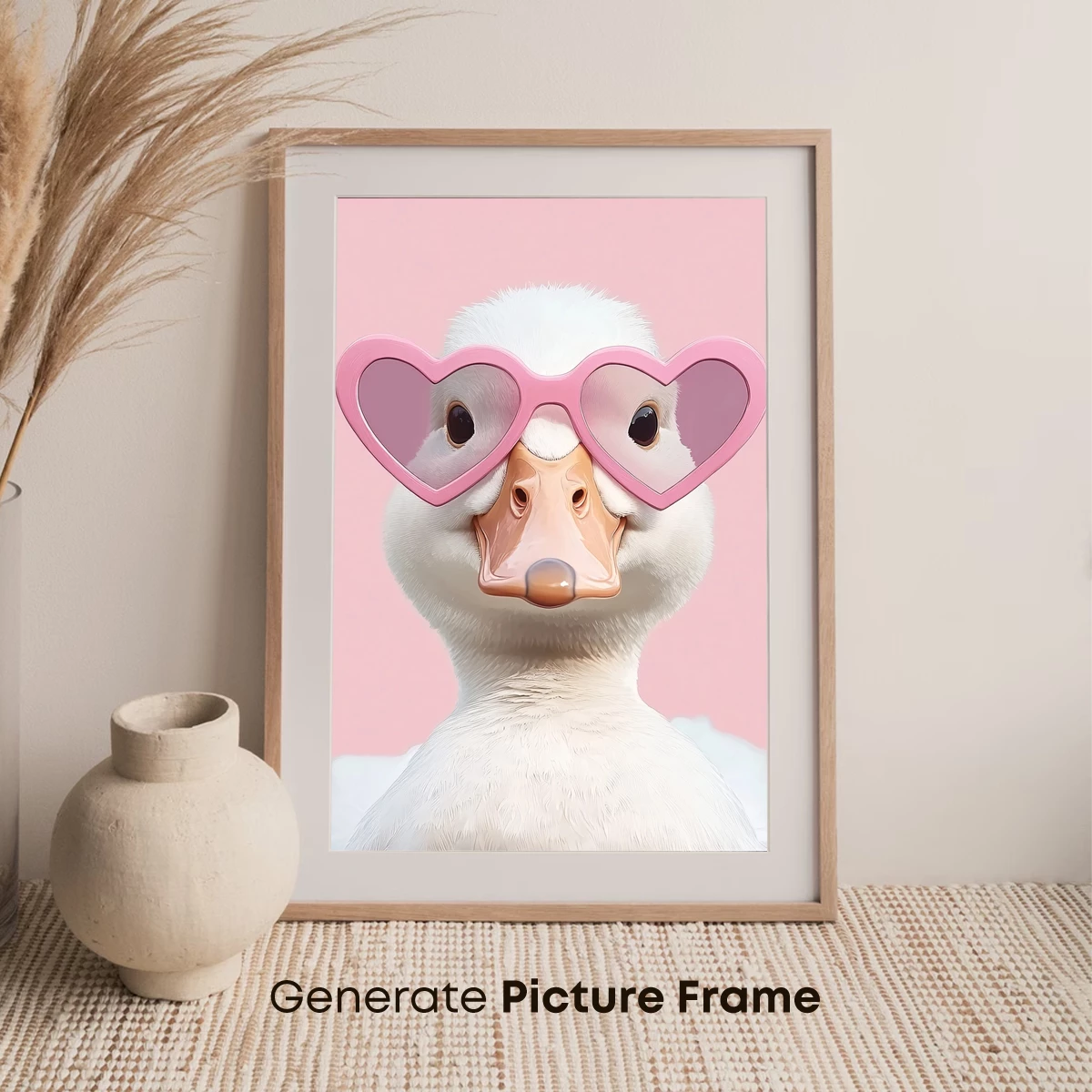 Duck in Heart-Shaped Glasses: Quirky Charm - Image 7