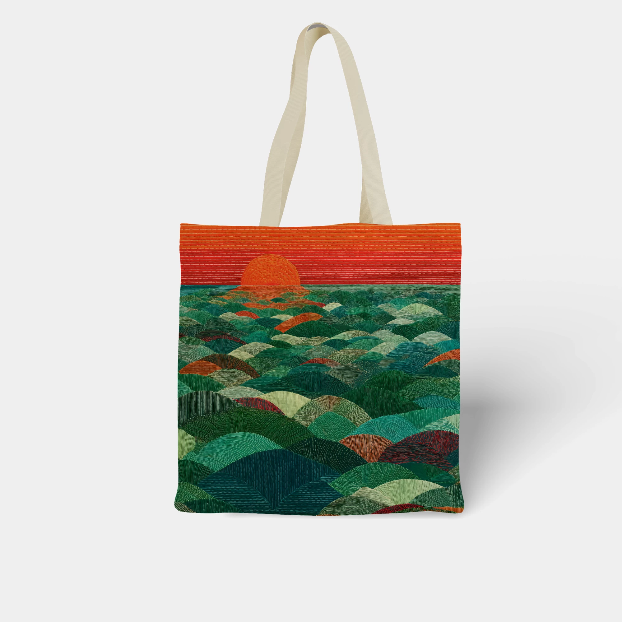 Zuozhizi Sunrise Painting Canvas Bag