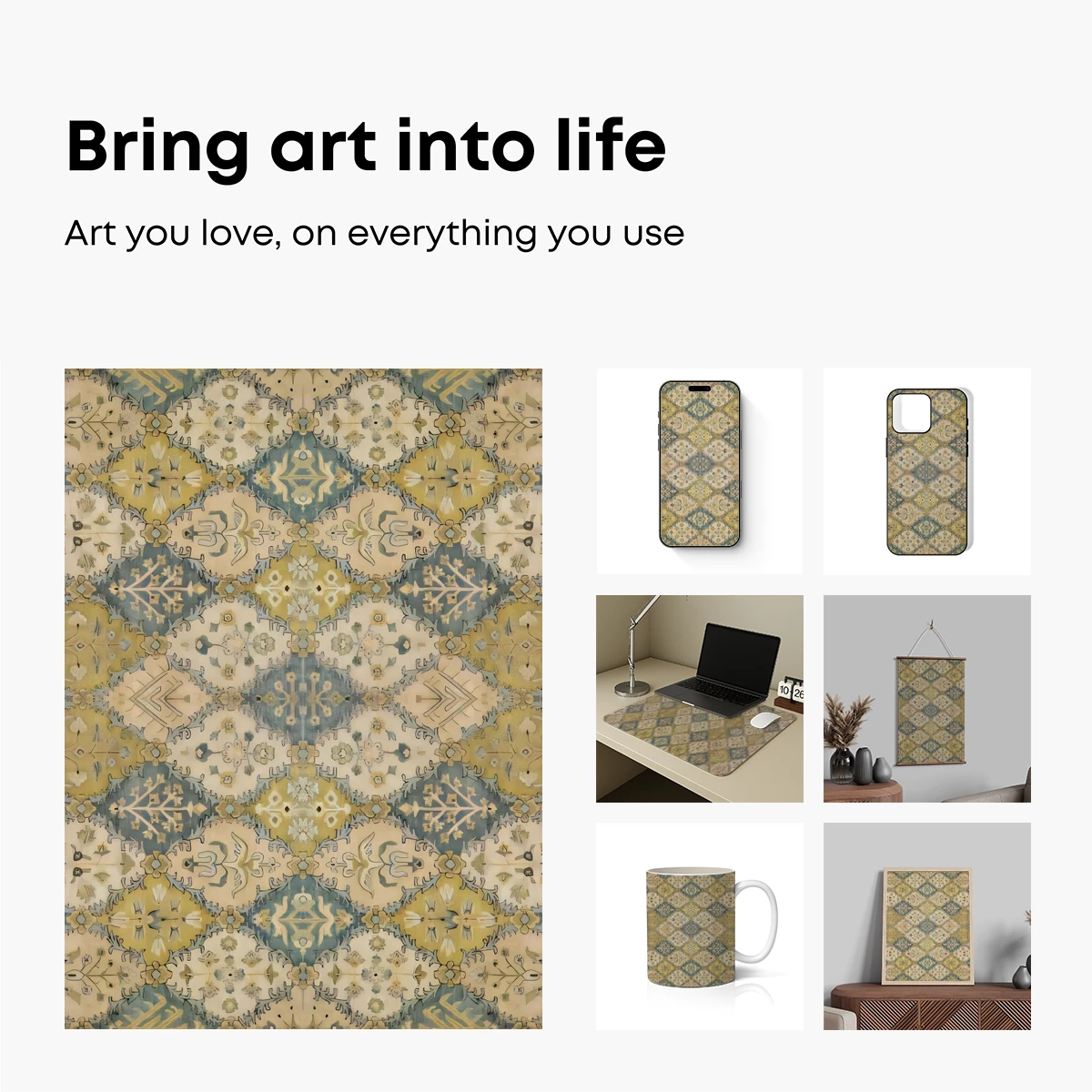 Diamond Lattice Elegance: Vintage Geometric Harmony - Image 2