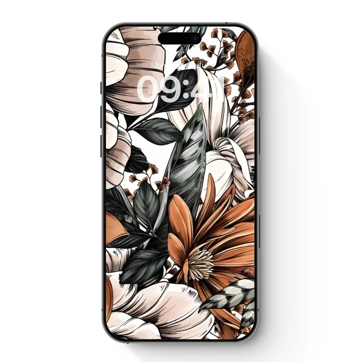 Autumnal Floral Symphony: Warm Tones and Intricate Patterns