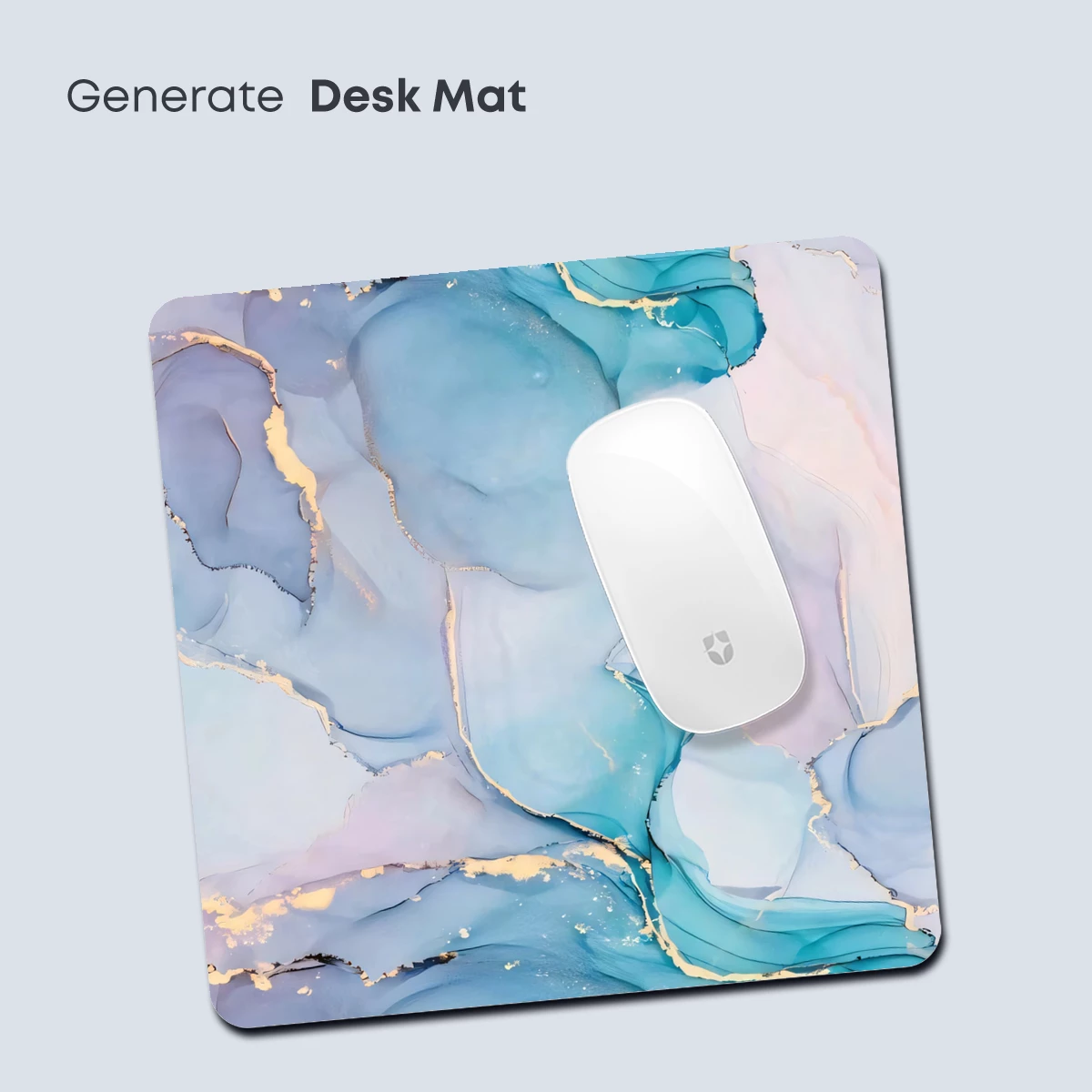 Ethereal Marble Flow: Aqua and Gold Fusion - Image 4