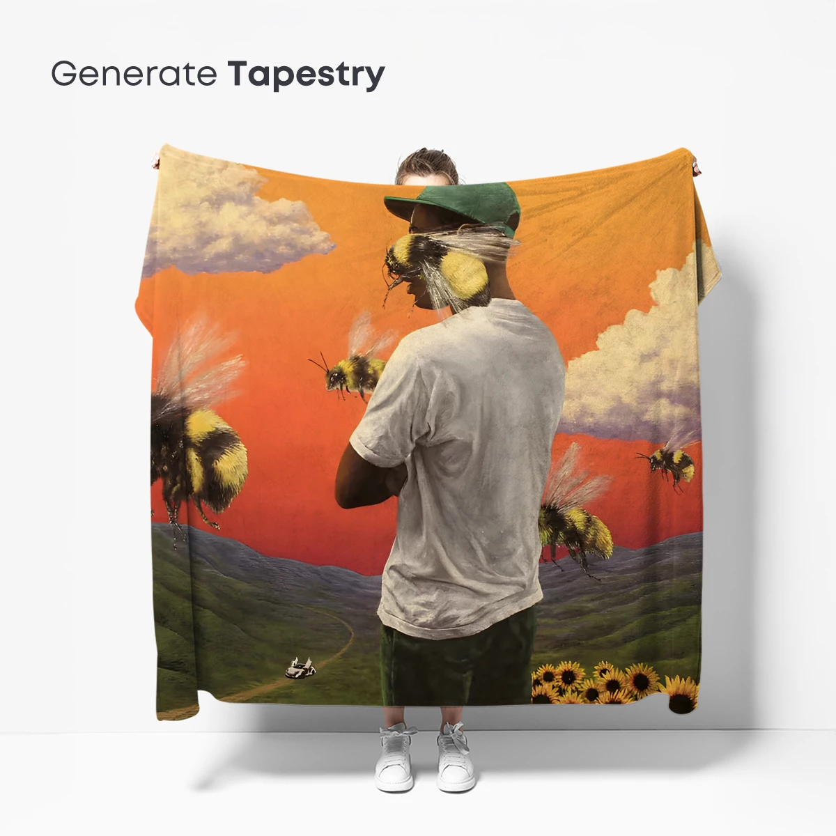 Beekeeper in Surreal Sunset: Harmony of Nature and Man - Image 5