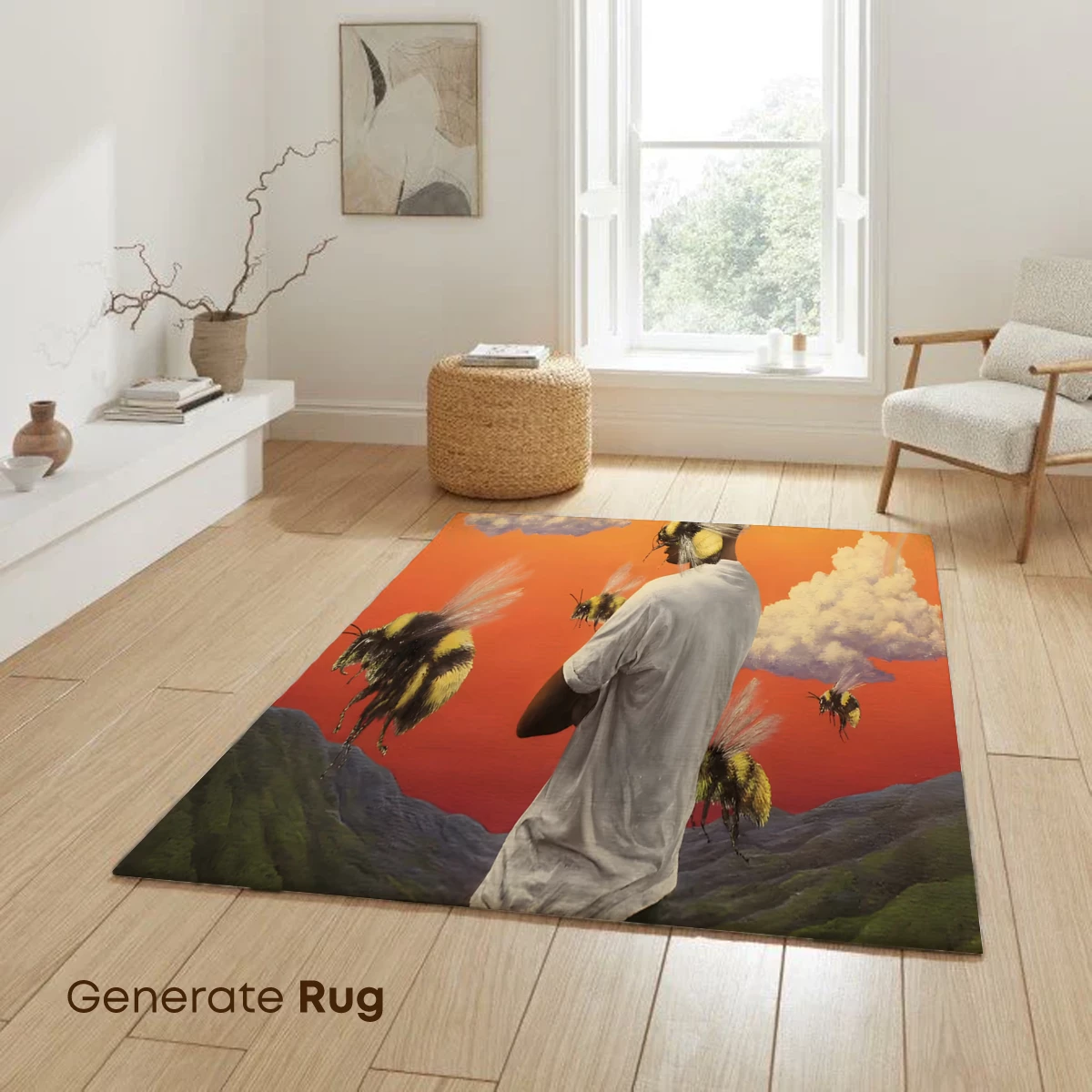 Beekeeper in Surreal Sunset: Harmony of Nature and Man - Image 6