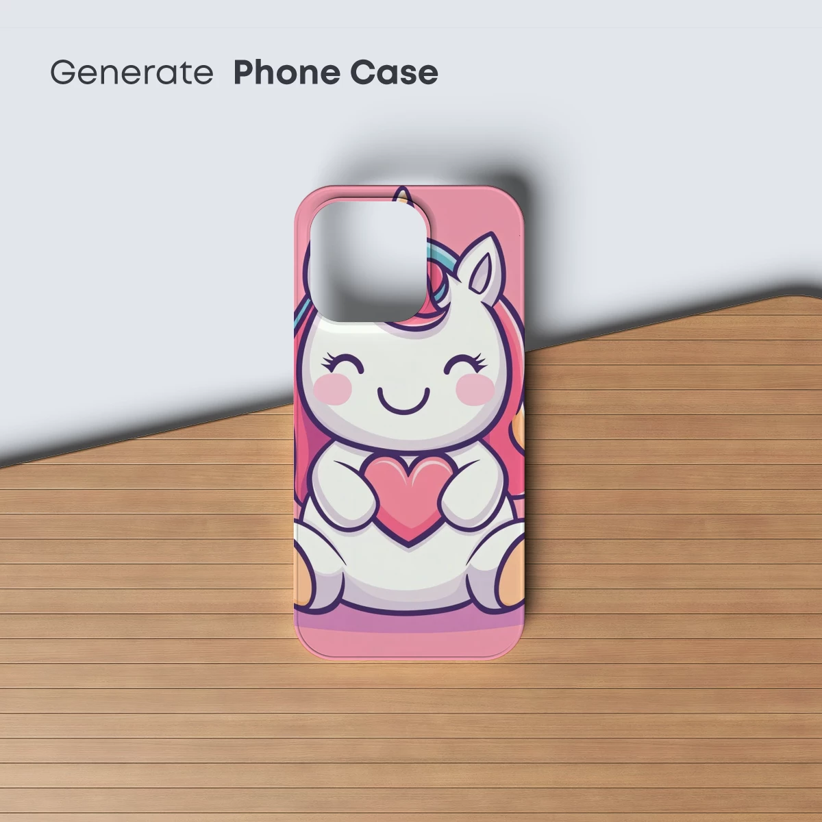 Cuddly Unicorn with Heart: Kawaii Cartoon Charm - Image 3