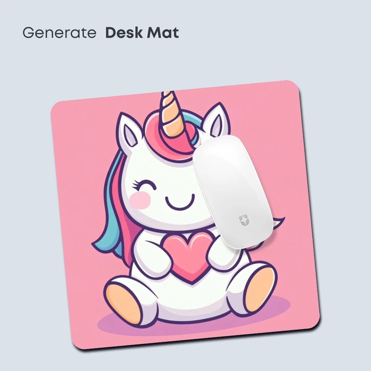 Cuddly Unicorn with Heart: Kawaii Cartoon Charm - Image 4