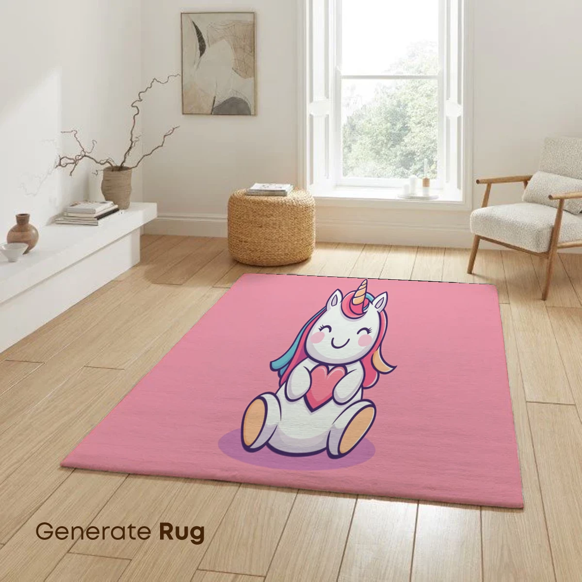 Cuddly Unicorn with Heart: Kawaii Cartoon Charm - Image 6