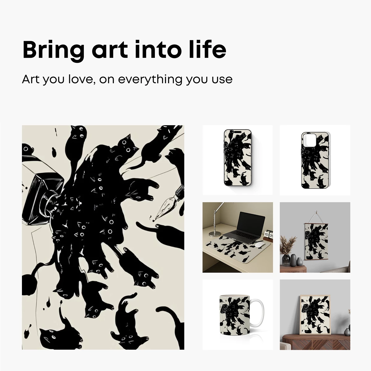Ink-Splattered Cats: A Whimsical Artistic Chaos - Image 2
