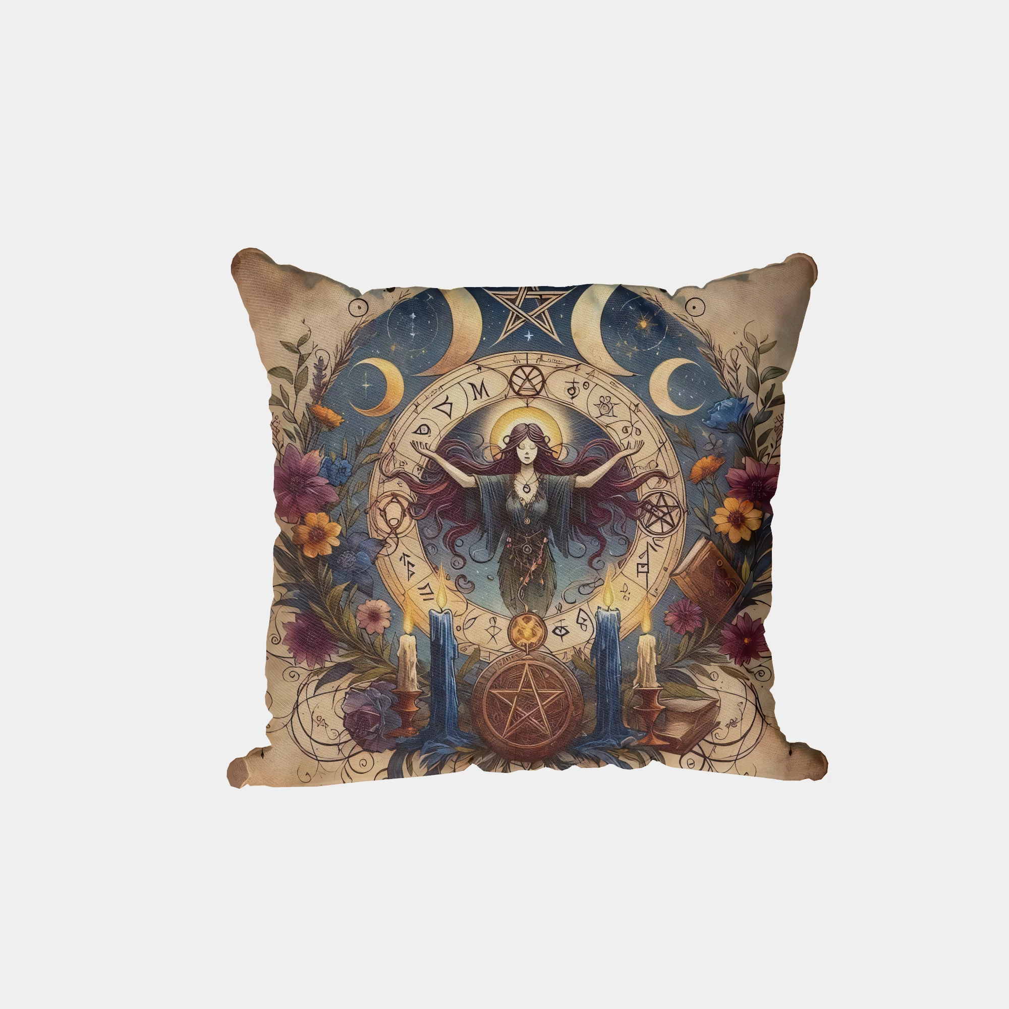 Mystic Goddess Illustration Cushion
