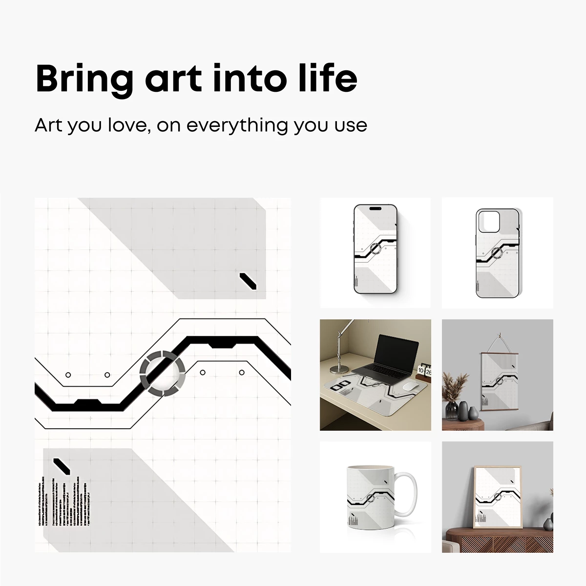 Geometric Tech Pulse: Digital Waveforms in Harmony - Image 2