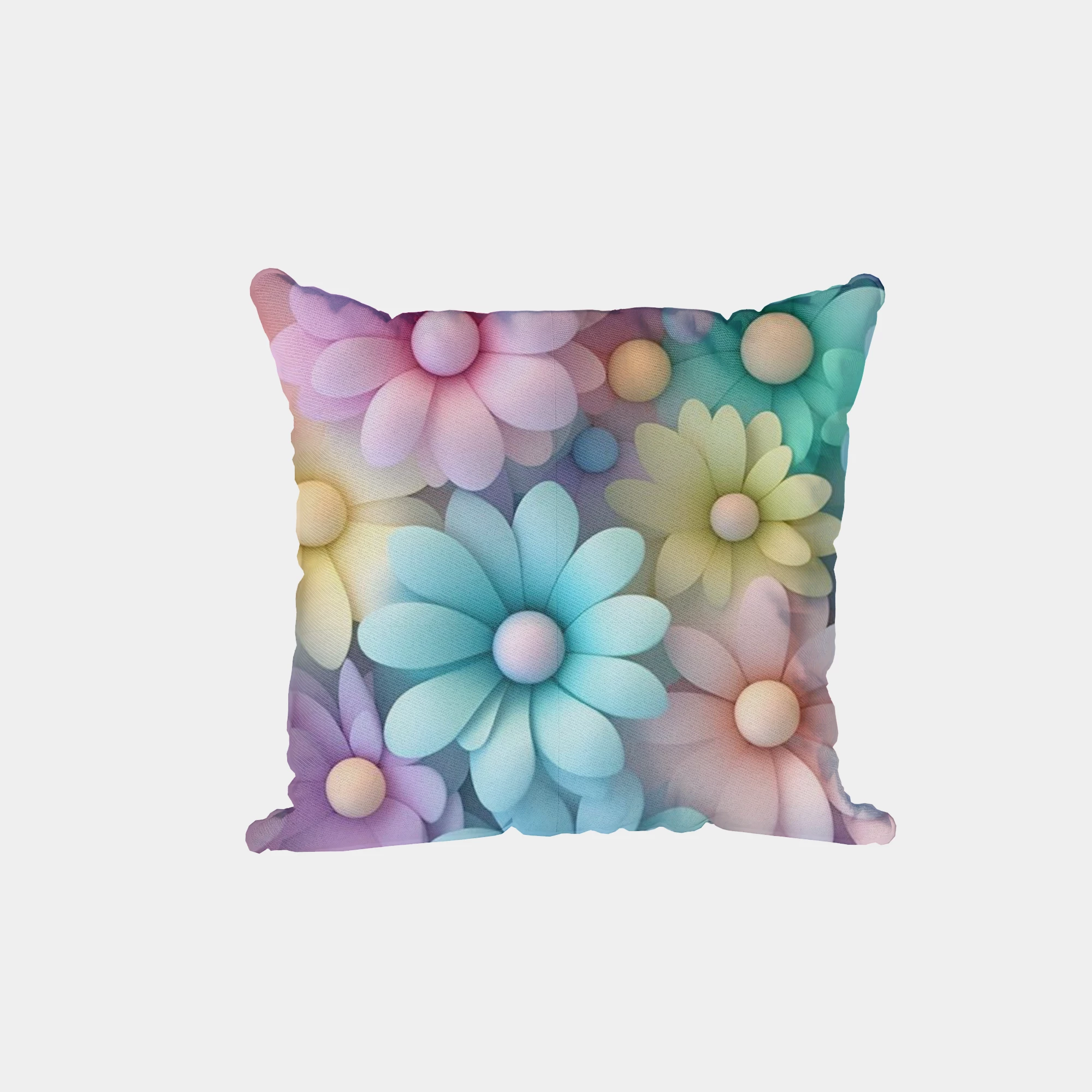 Pastel Floral Fantasy Cushion