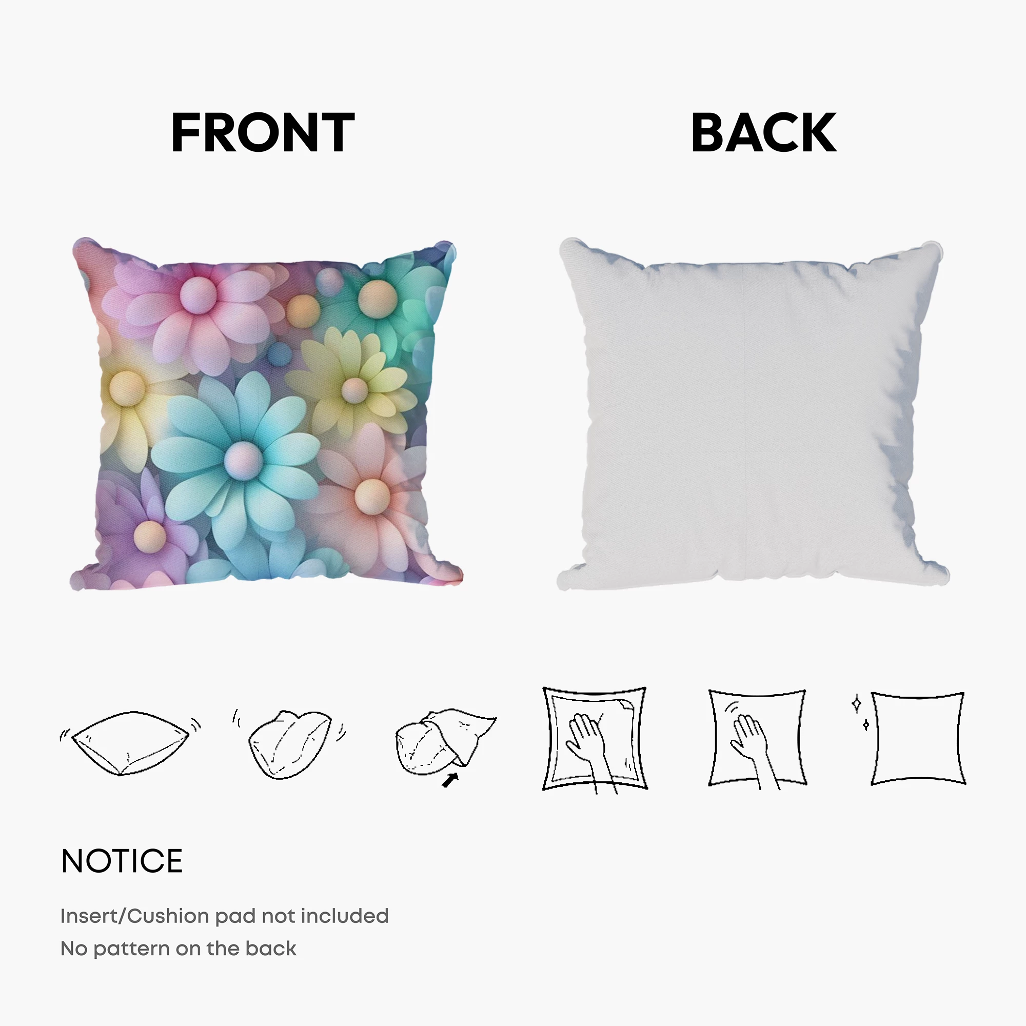Pastel Floral Fantasy Cushion - Image 4