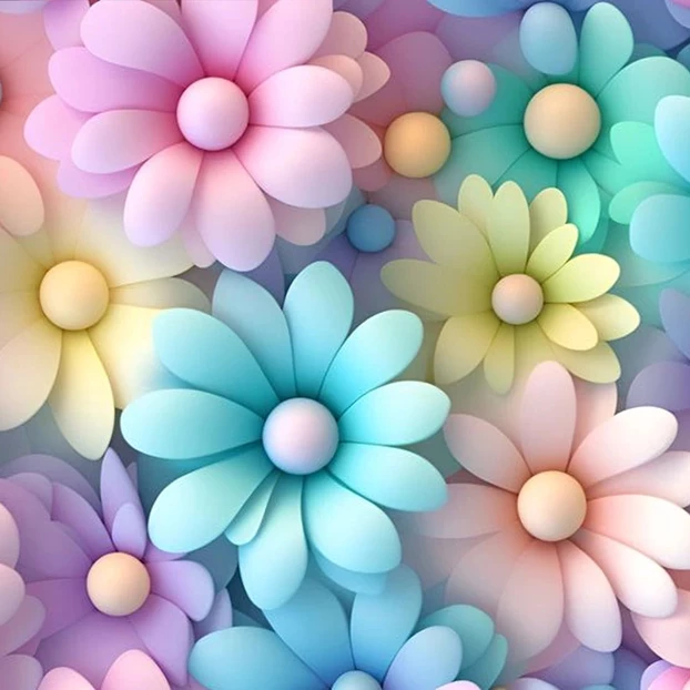Pastel Floral Fantasy Cushion - Image 5