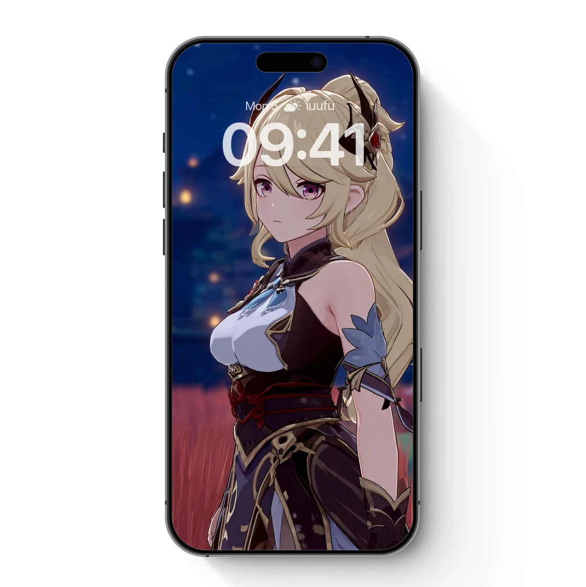 Ethereal Warrior in Moonlit Serenity